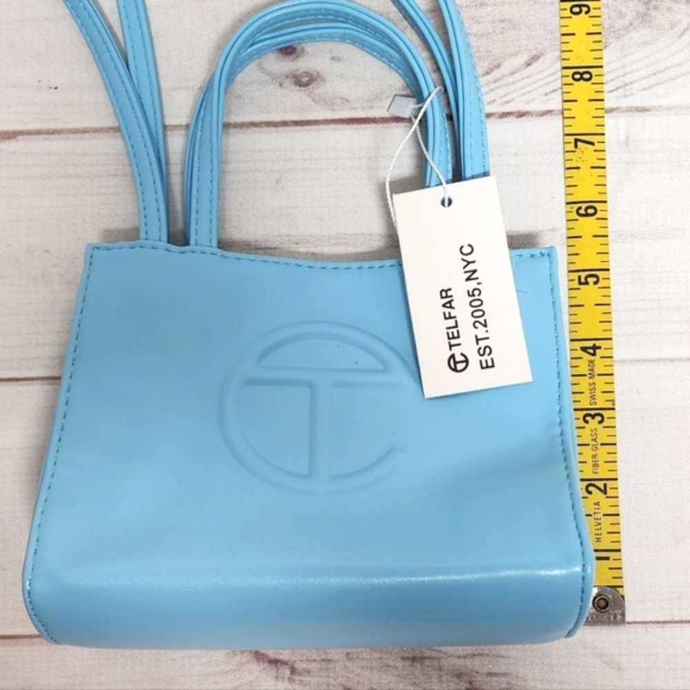 NWT Faux Luxury Vegan Leather Small Crossbody Shopping Bag - Picture 14 of 15
